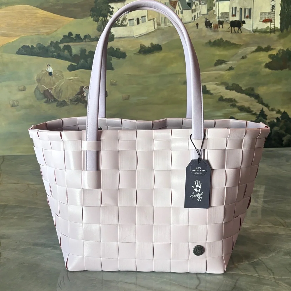 Handed By Deluxe Shopper Tote Soft Lilac Rare | made with Recycled material NWT - Picture 1 of 16